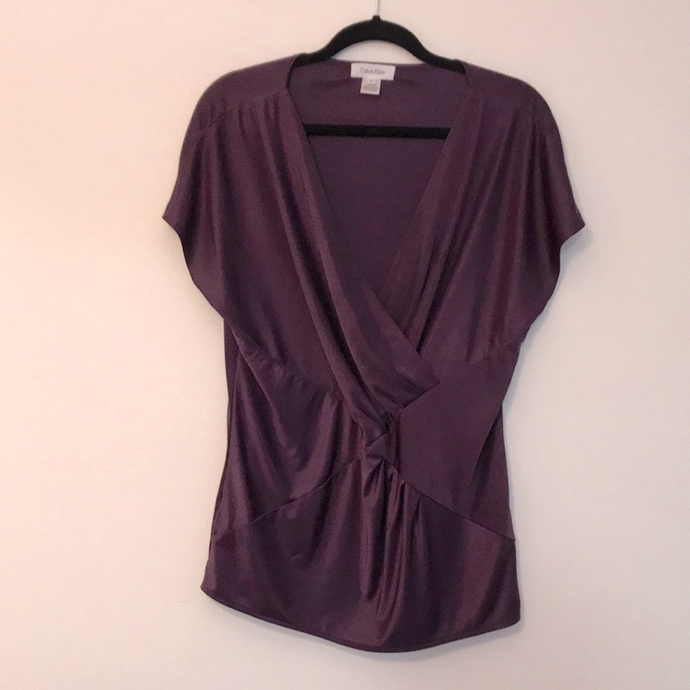 Calvin Klein Dressy Purple Top - Picture 1 of 6